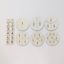 Load image into Gallery viewer, Wooden Fraction Board – Montessori Math Toy – Hands-On Learning Tool with Reversible Pieces – Homeschool Classroom Gift Made in Canada