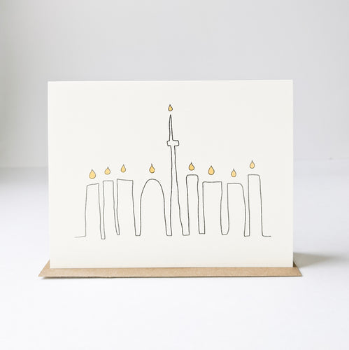 Hanukkah Skyline Card