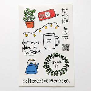 Cafe Sticker Sheet